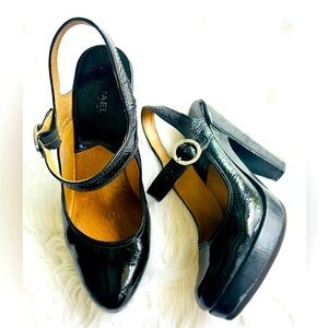 Michael Kors Black Strap Chunky Heels Size 8.5